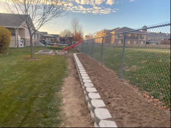 Solid and Straight Retaining Wall Completed